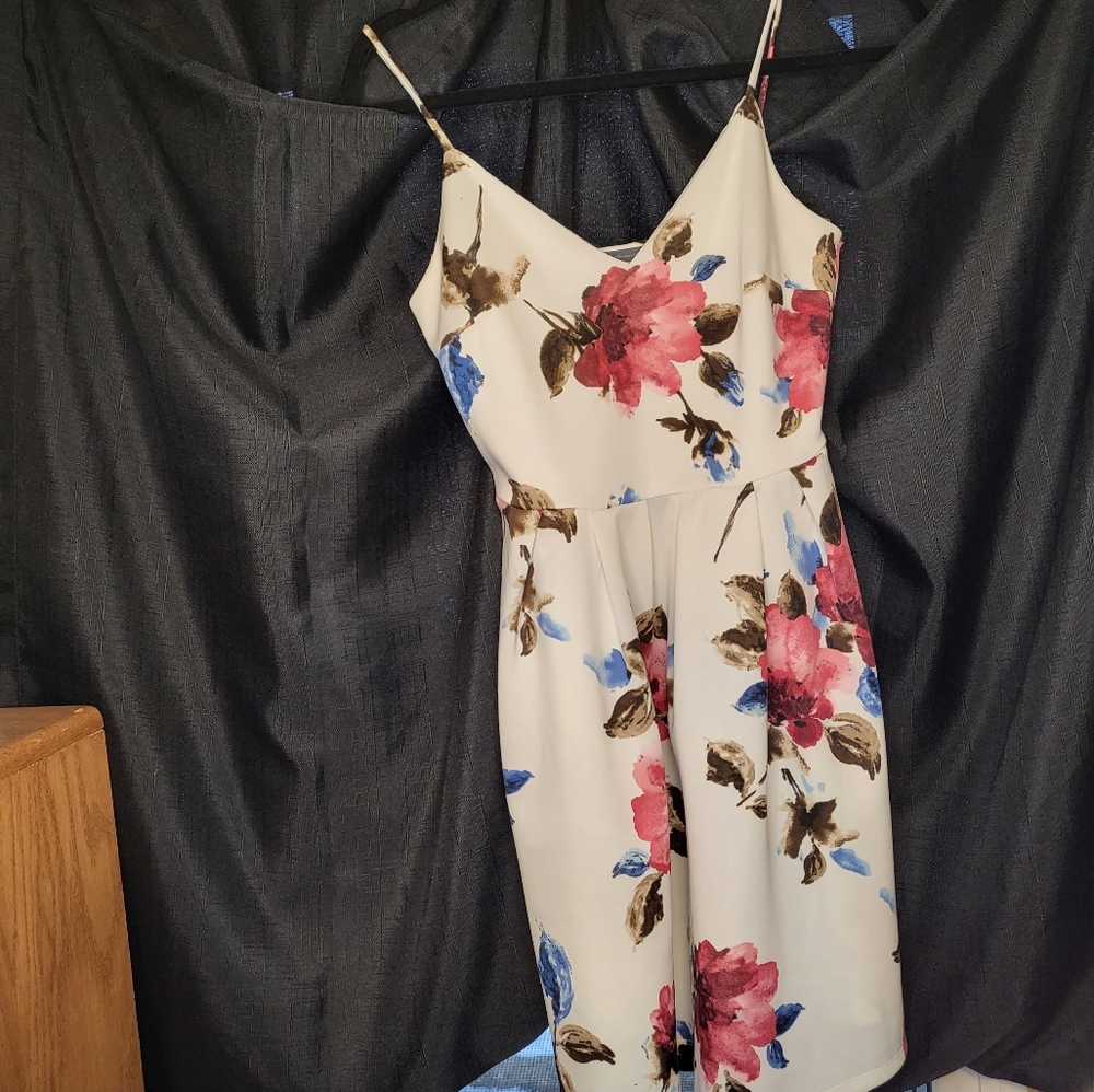 White floral dress